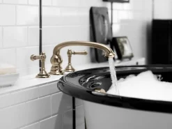 Deck-mount bath faucet handle trim with Lever design^Kohler New
