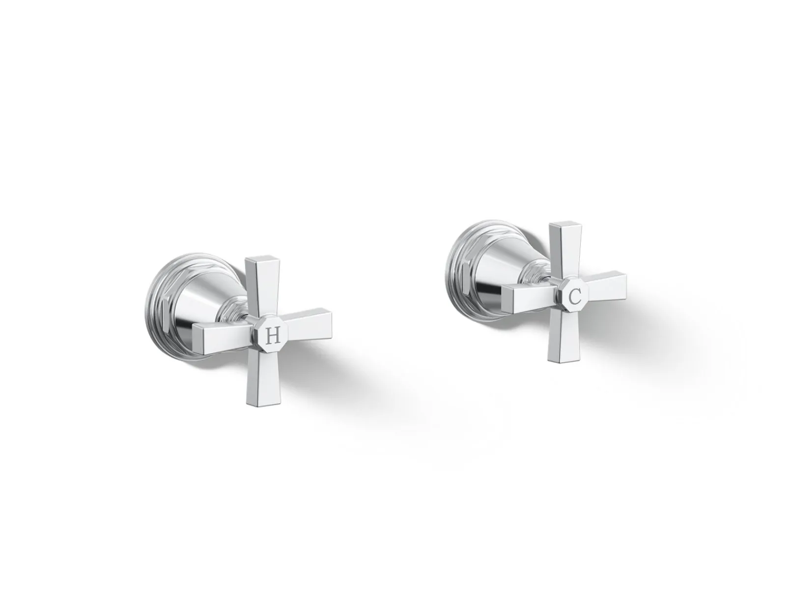 Deck-mount bath faucet handle trim with Cross design^Kohler Discount