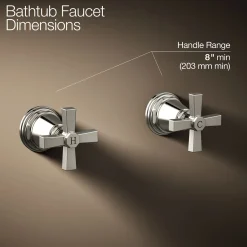 Deck-mount bath faucet handle trim with Cross design^Kohler Discount