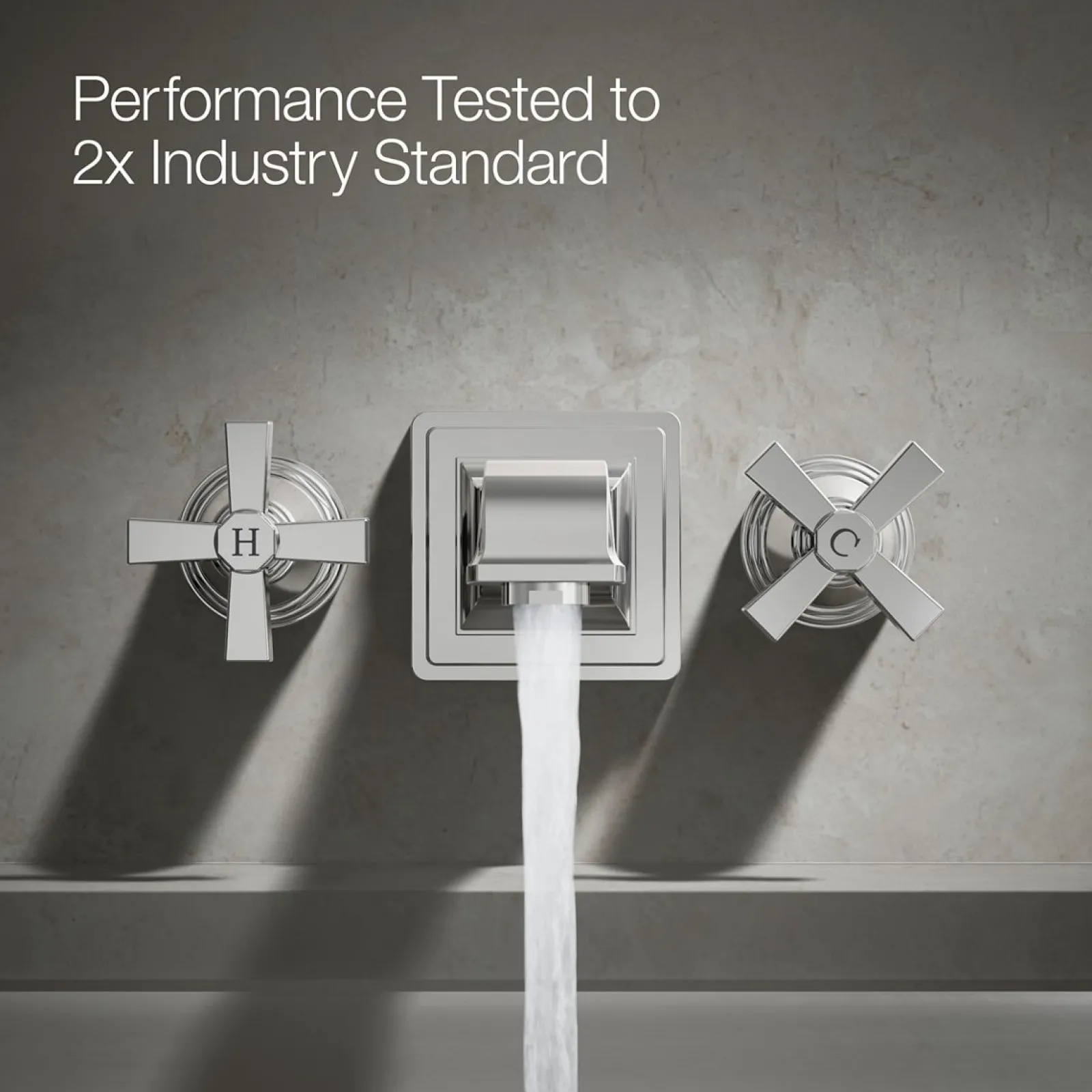 Deck-mount bath faucet handle trim with Cross design^Kohler Discount