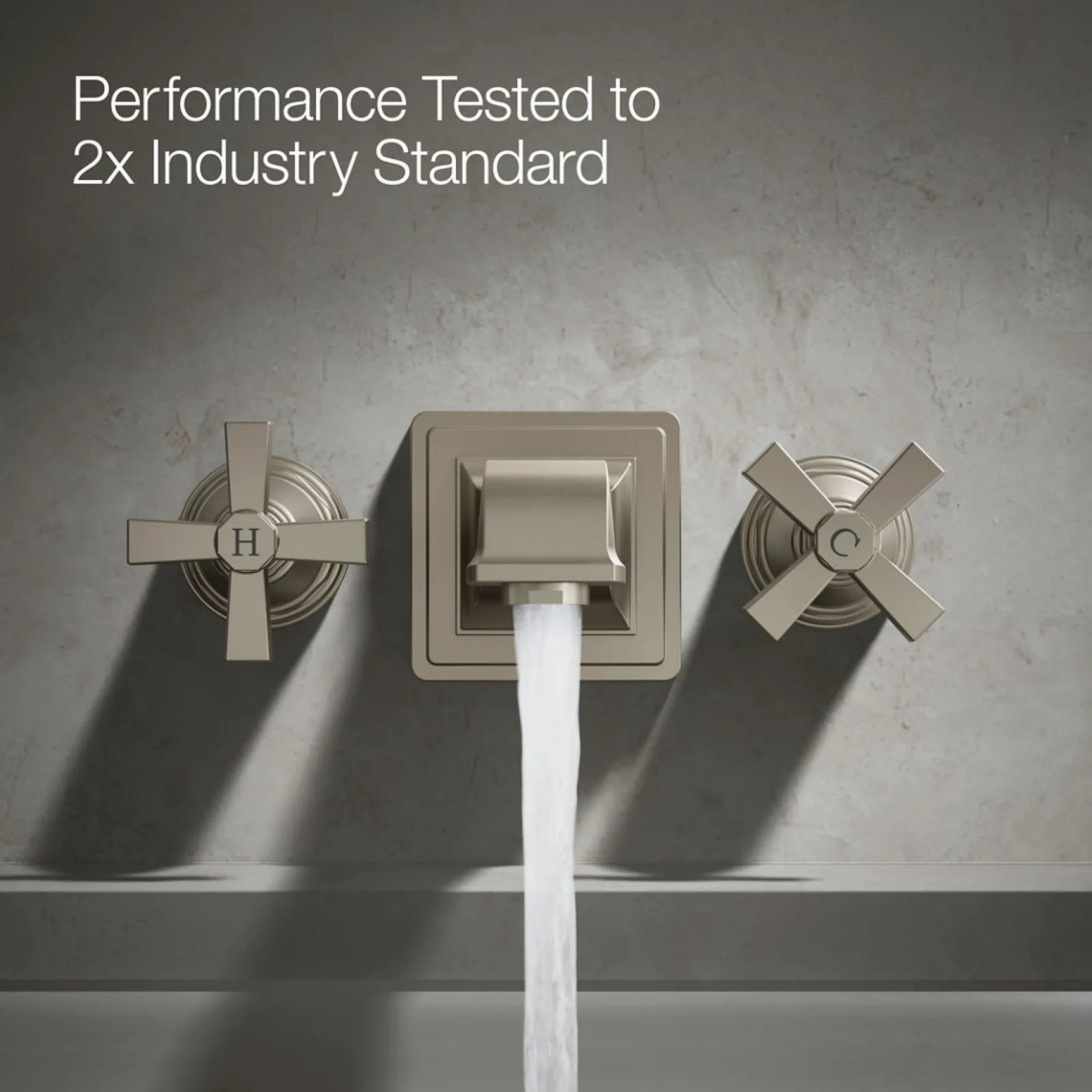 Deck-mount bath faucet handle trim with Cross design^Kohler Discount