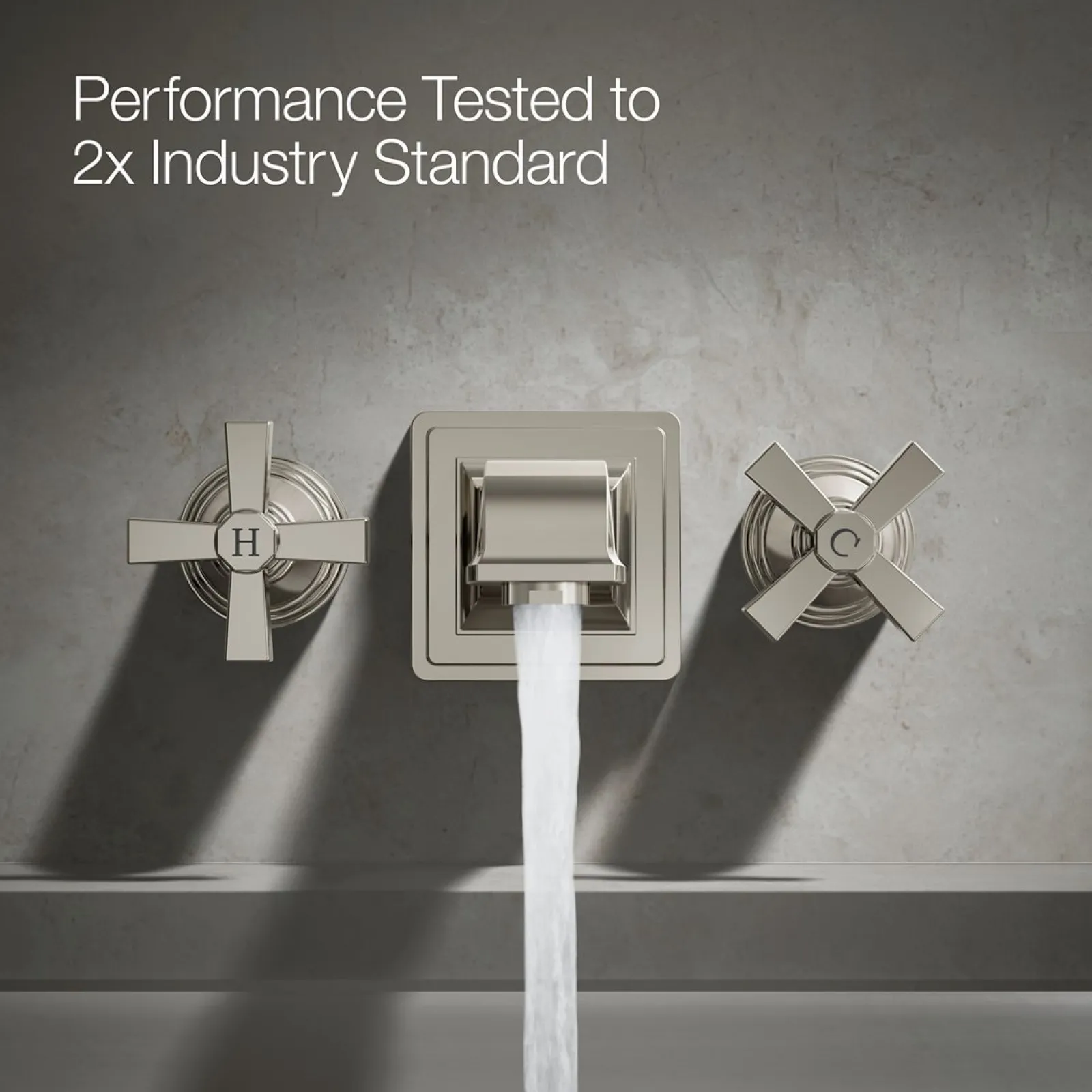 Deck-mount bath faucet handle trim with Cross design^Kohler Discount