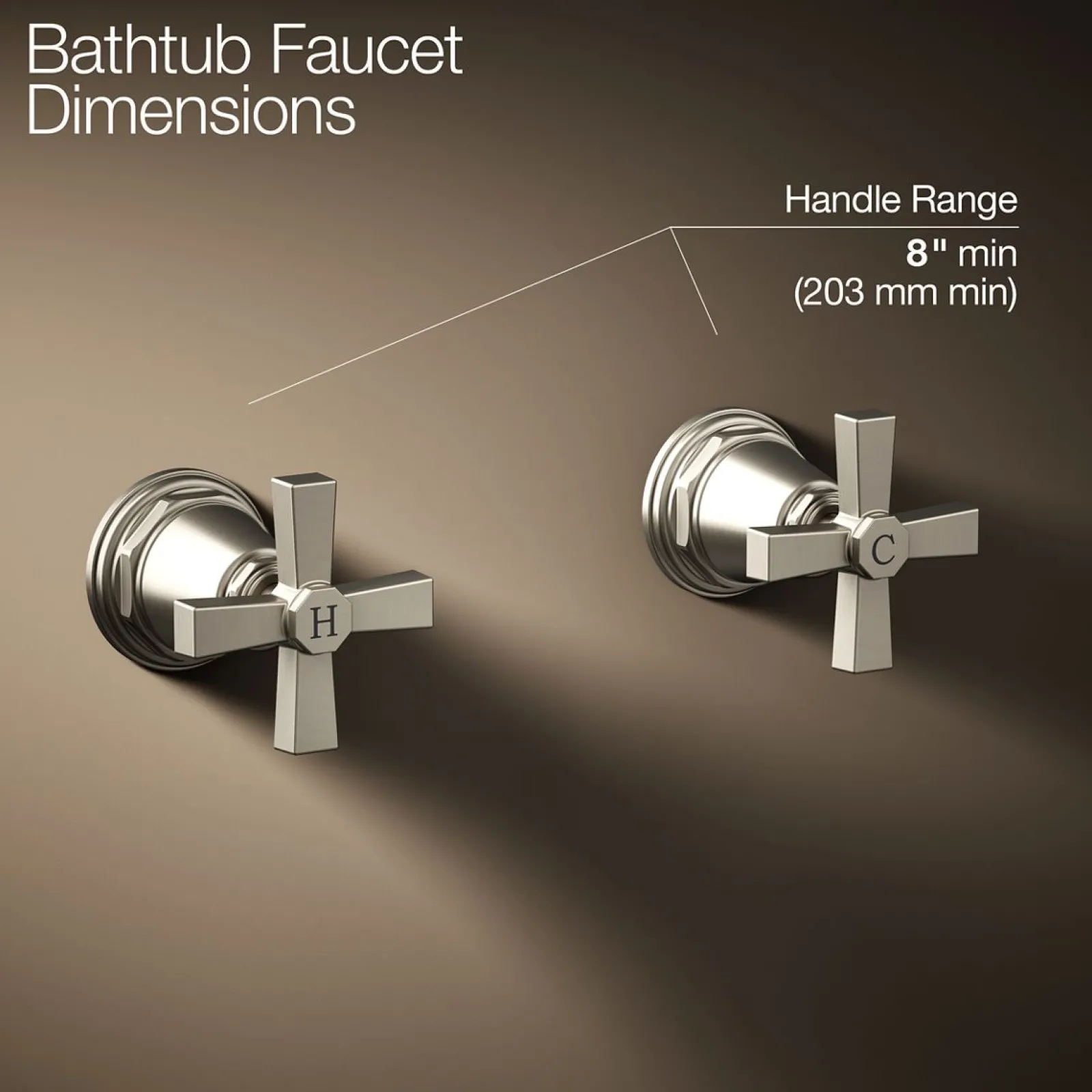 Deck-mount bath faucet handle trim with Cross design^Kohler Discount