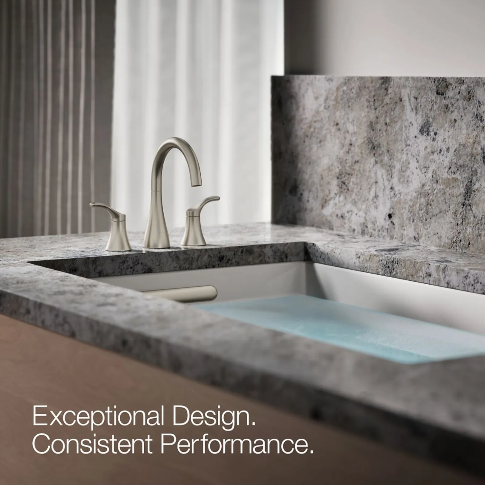 Deck-mount bath faucet trim^Kohler