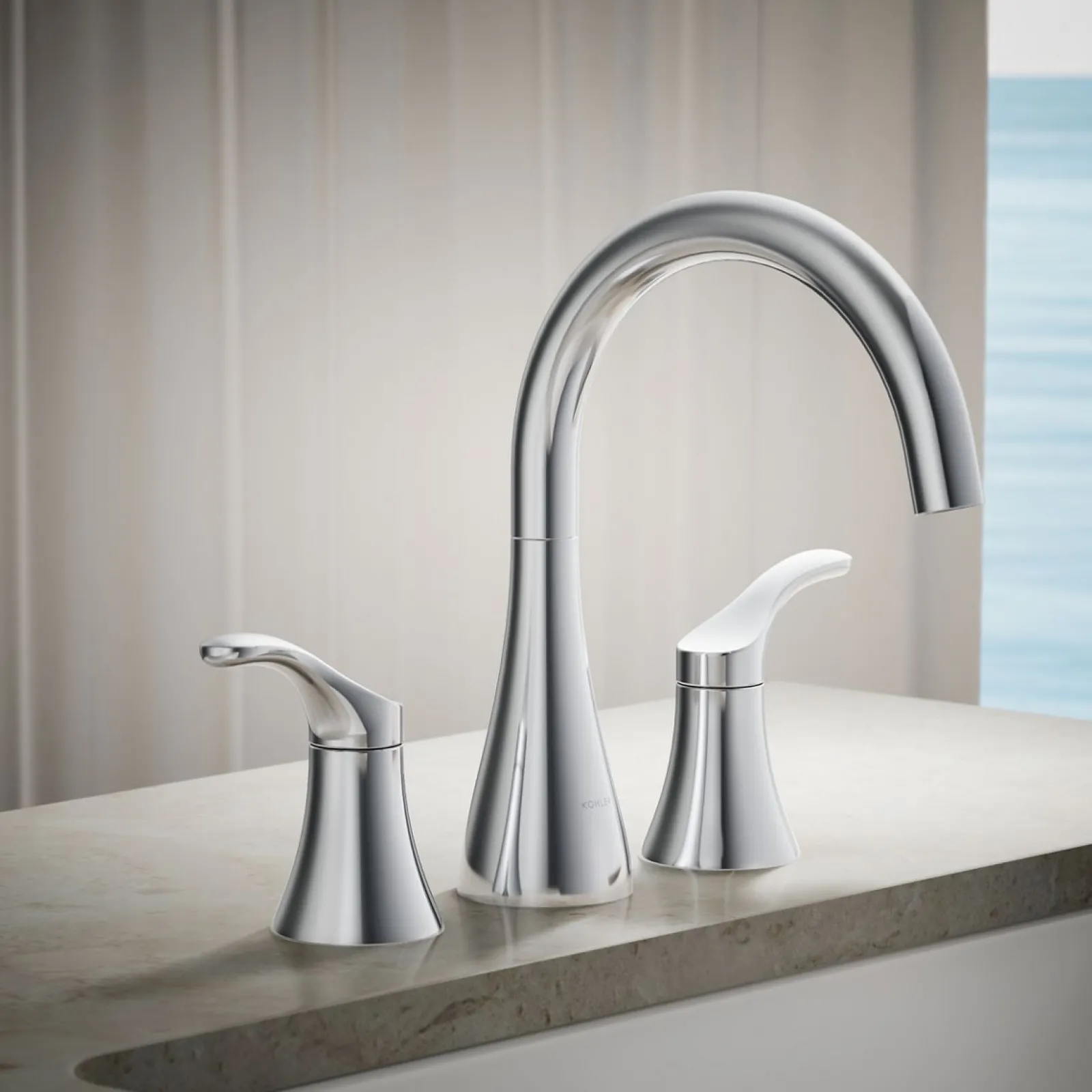 Deck-mount bath faucet trim^Kohler