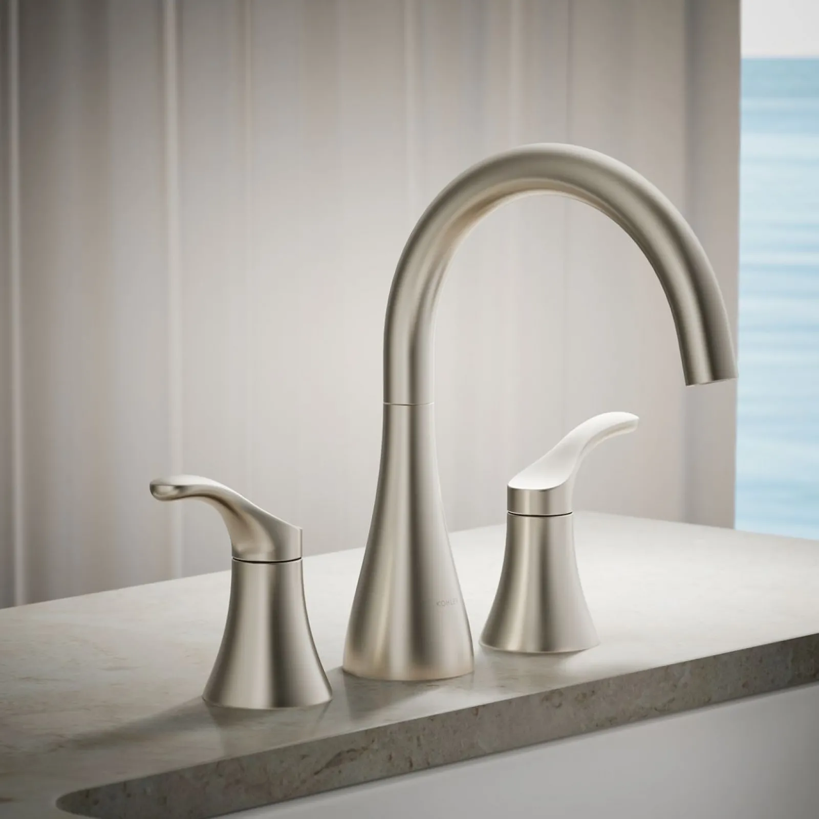 Deck-mount bath faucet trim^Kohler