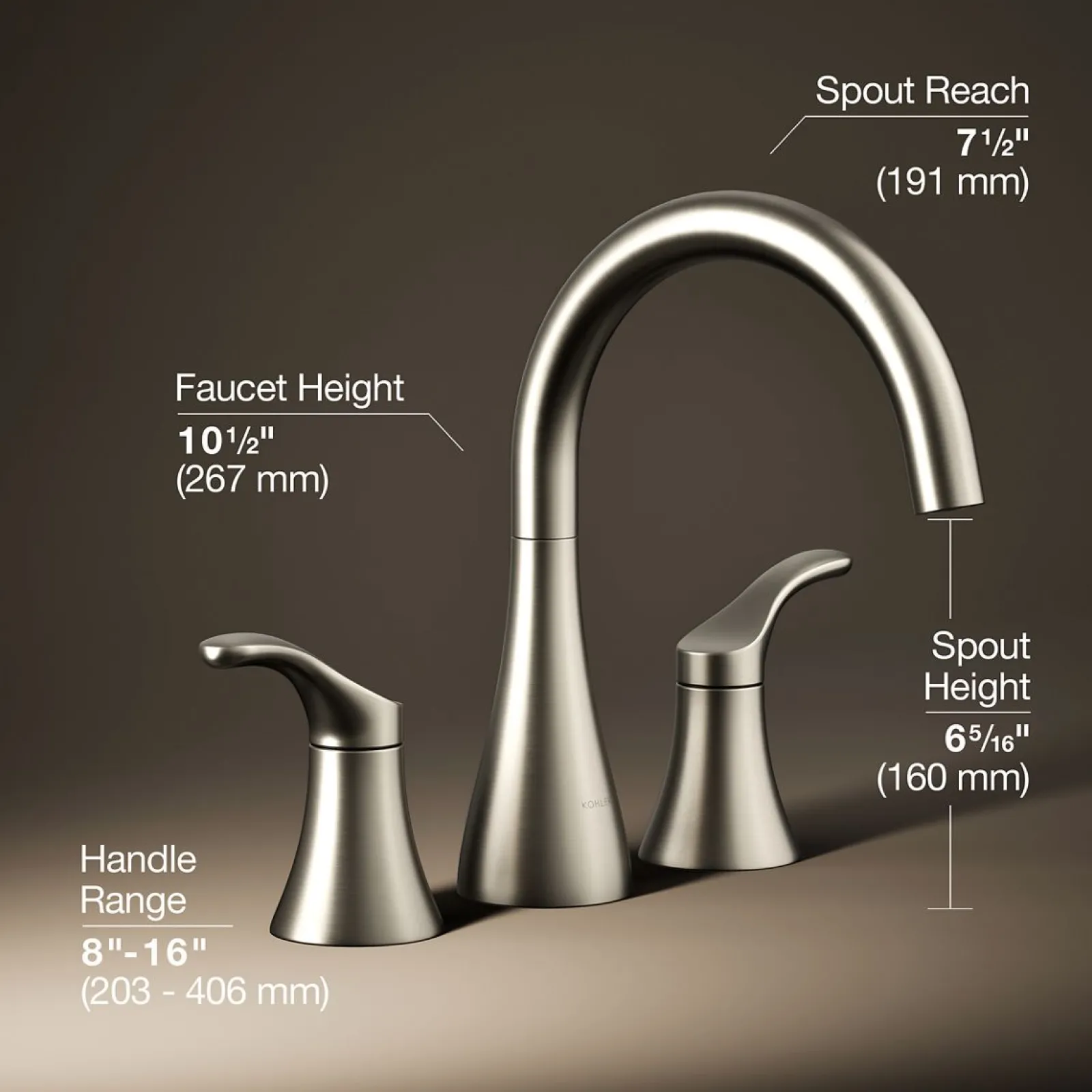Deck-mount bath faucet trim^Kohler
