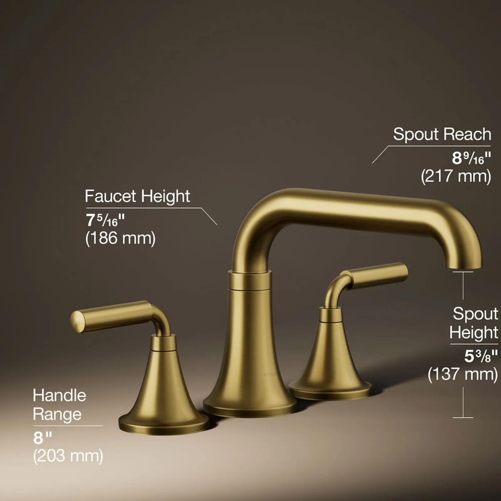 Deck-mount bath faucet trim^Kohler Hot