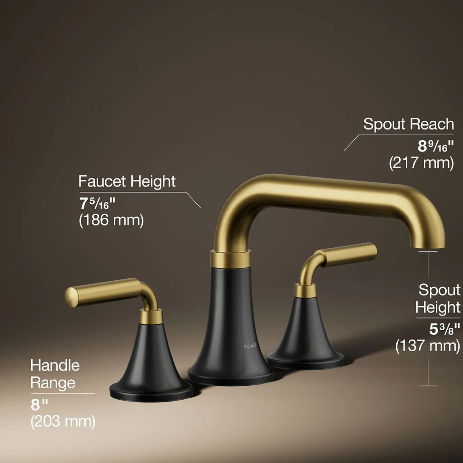 Deck-mount bath faucet trim^Kohler Hot