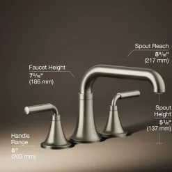 Deck-mount bath faucet trim^Kohler Hot