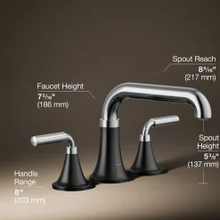 Deck-mount bath faucet trim^Kohler Hot
