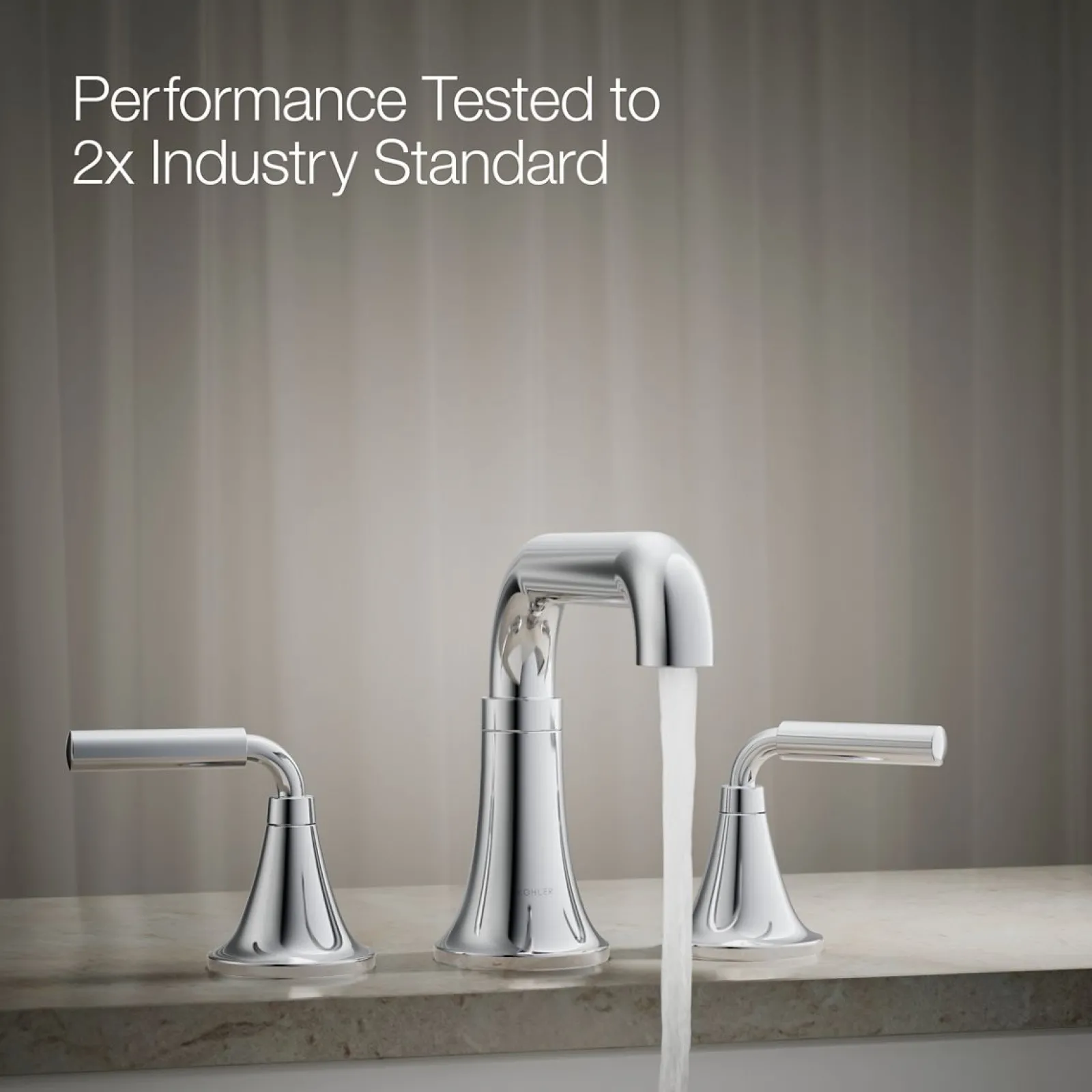 Deck-mount bath faucet trim^Kohler Hot