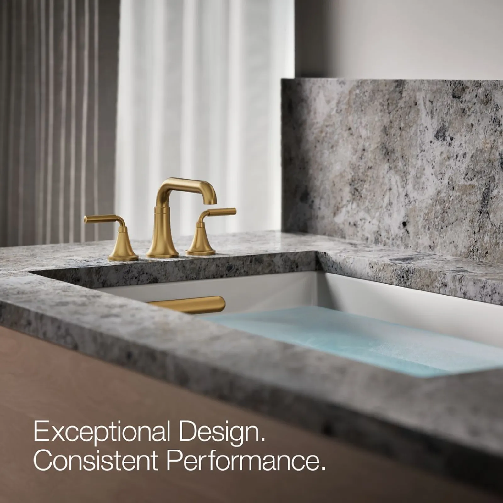 Deck-mount bath faucet trim^Kohler Hot