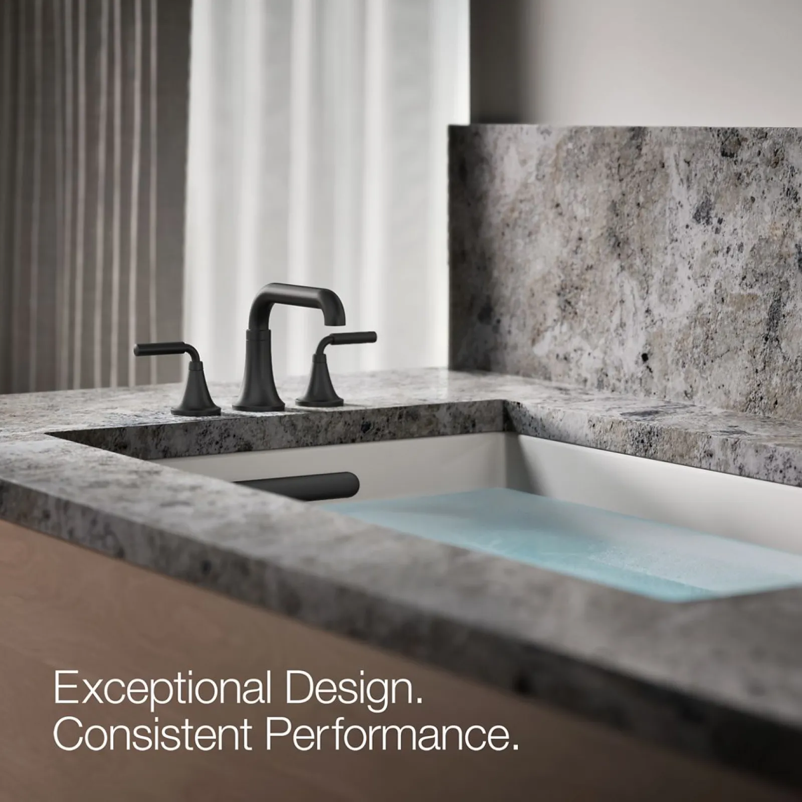 Deck-mount bath faucet trim^Kohler Hot