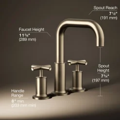 Deck-mount bath faucet trim with Cross handles^Kohler Sale