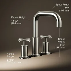 Deck-mount bath faucet trim with Cross handles^Kohler Sale