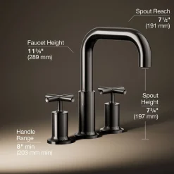 Deck-mount bath faucet trim with Cross handles^Kohler Sale