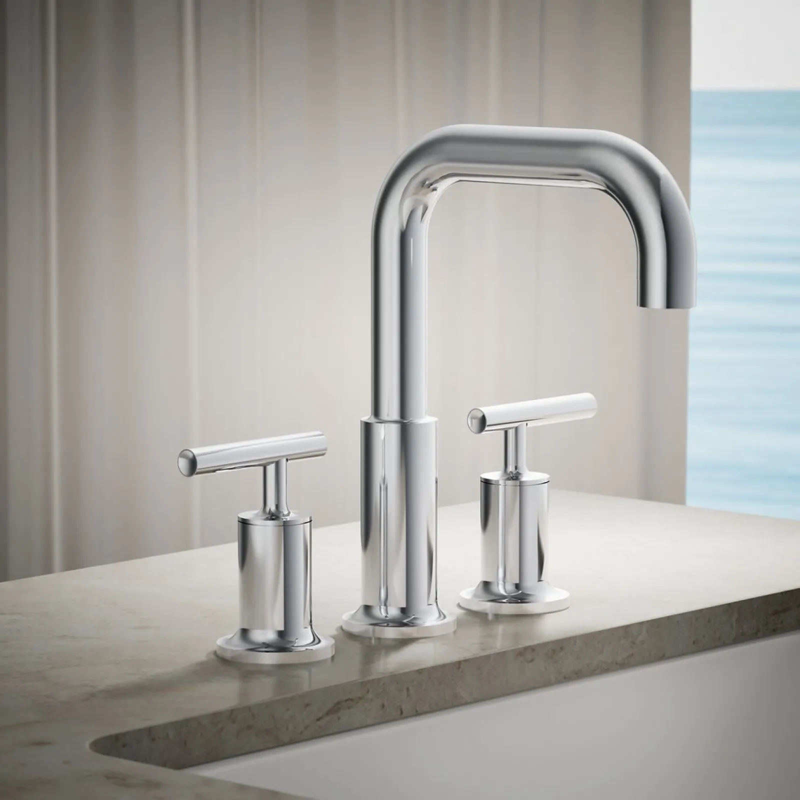 Deck-mount bath faucet trim with Lever handles^Kohler Outlet
