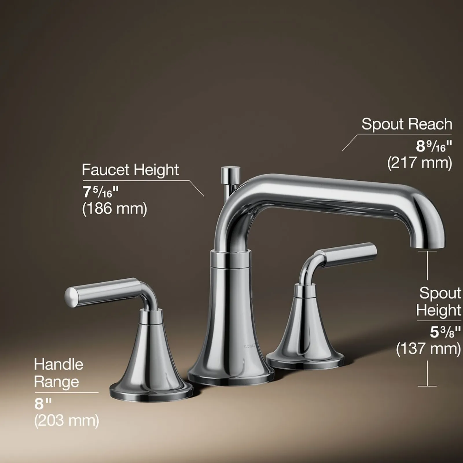 Deck-mount bath faucet trim with diverter^Kohler Best