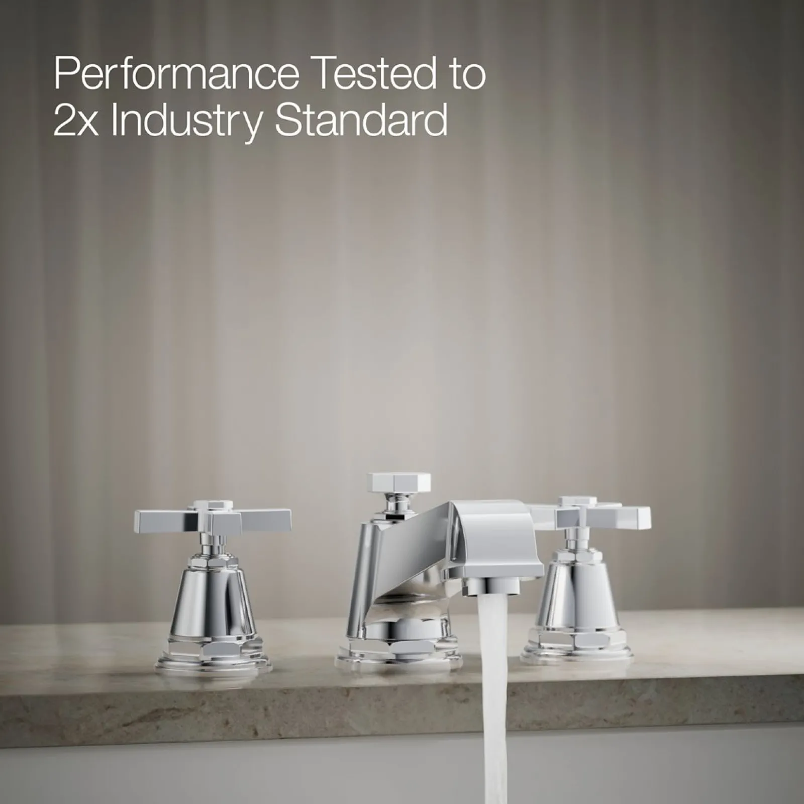 Deck-mount bath faucet trim with cross handles^Kohler Discount