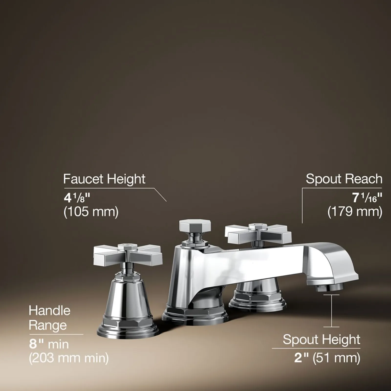 Deck-mount bath faucet trim with cross handles^Kohler Discount