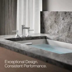 Deck-mount bath faucet trim with diverter^Kohler Hot
