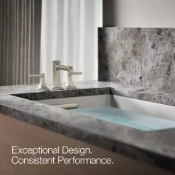 Deck-mount bath faucet trim with diverter^Kohler Hot