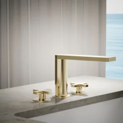 Deck-mount bath faucet with cross handles^Kohler Online