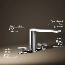 Deck-mount bath faucet with cross handles^Kohler Online