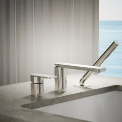 Deck-mount bath faucet with handshower^Kohler Online