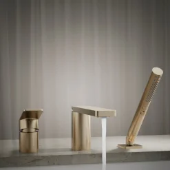 Deck-mount bath faucet with handshower^Kohler Online