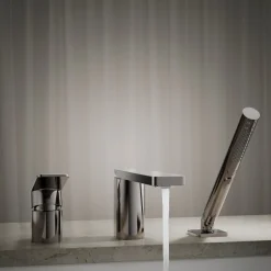 Deck-mount bath faucet with handshower^Kohler Online