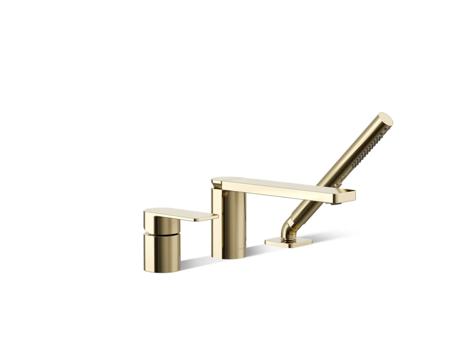 Deck-mount bath faucet with handshower^Kohler Online