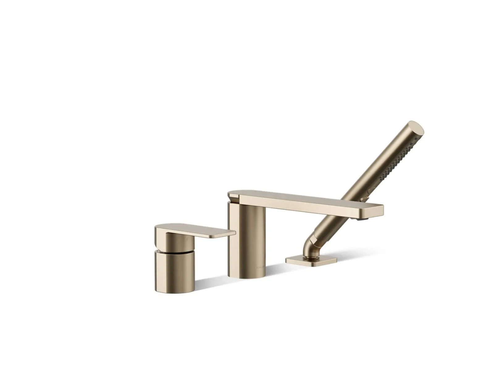 Deck-mount bath faucet with handshower^Kohler Online
