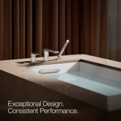 Deck-mount bath faucet with handshower^Kohler Online