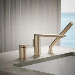 Deck-mount bath faucet with handshower^Kohler Best