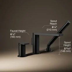 Deck-mount bath faucet with handshower^Kohler Best