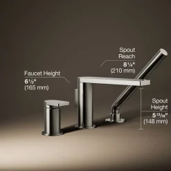 Deck-mount bath faucet with handshower^Kohler Best