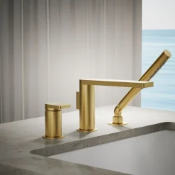 Deck-mount bath faucet with handshower^Kohler Best