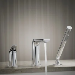 Deck-mount bath faucet with handshower^Kohler Online
