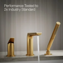 Deck-mount bath faucet with handshower^Kohler Online