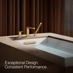 Deck-mount bath faucet with handshower^Kohler Online