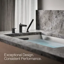 Deck-mount bath faucet with handshower^Kohler Online