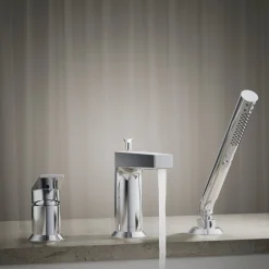 Deck-mount bath faucet with handshower^Kohler New