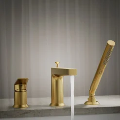 Deck-mount bath faucet with handshower^Kohler New