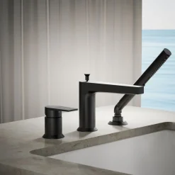 Deck-mount bath faucet with handshower^Kohler New