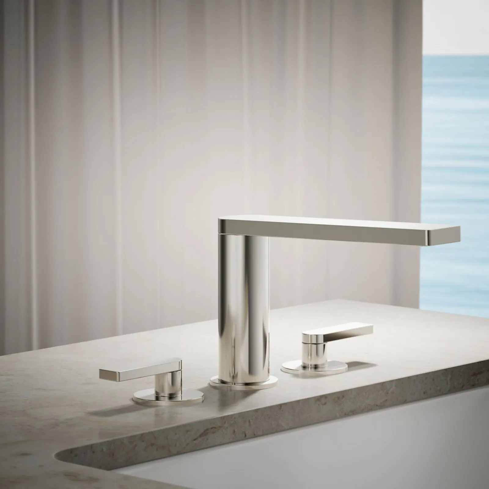 Deck-mount bath faucet with lever handles^Kohler Discount