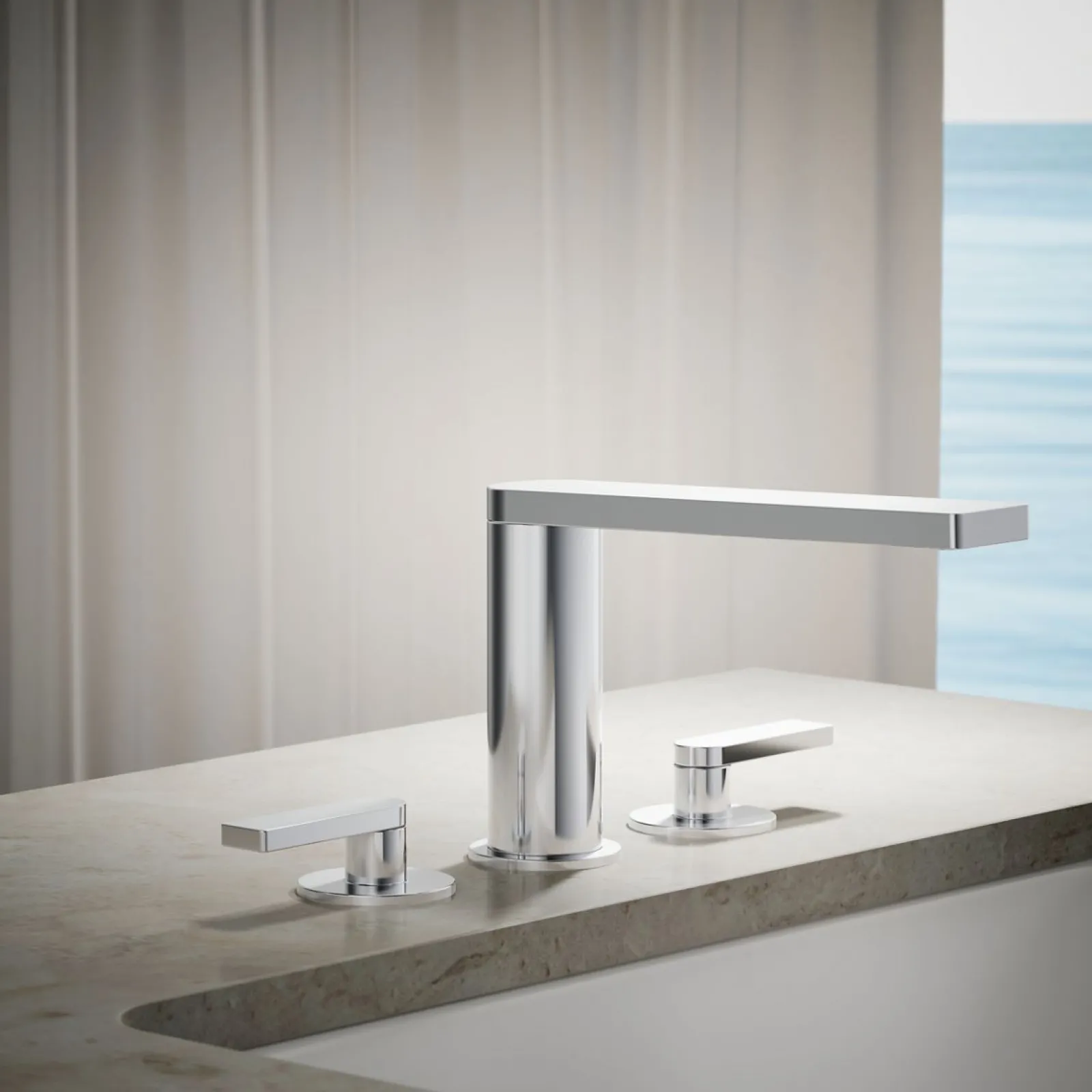 Deck-mount bath faucet with lever handles^Kohler Discount