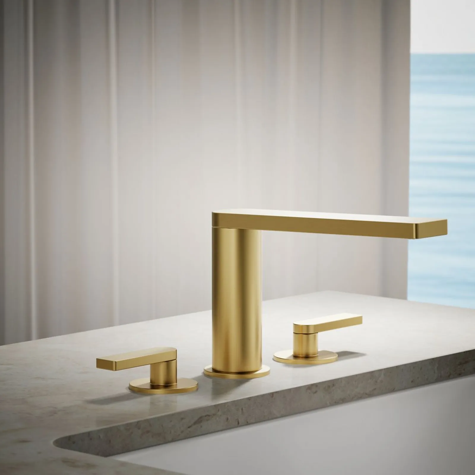 Deck-mount bath faucet with lever handles^Kohler Discount