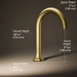 Deck-mount bath spout with Cane design^Kohler